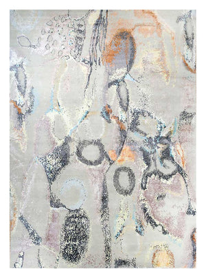 Designer tæppe - 450 x 360 cm - sølv