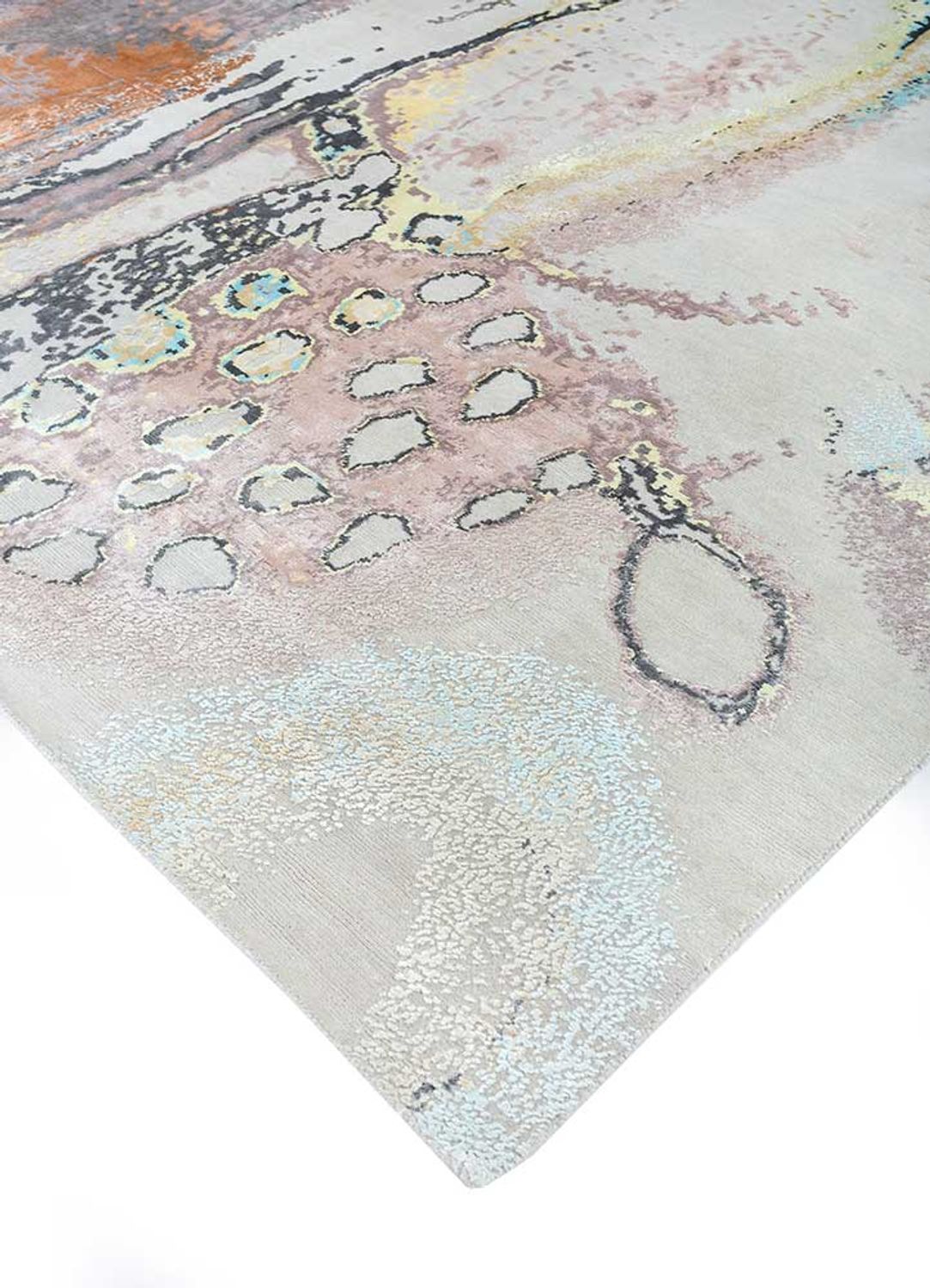 Designer tæppe - 450 x 360 cm - sølv