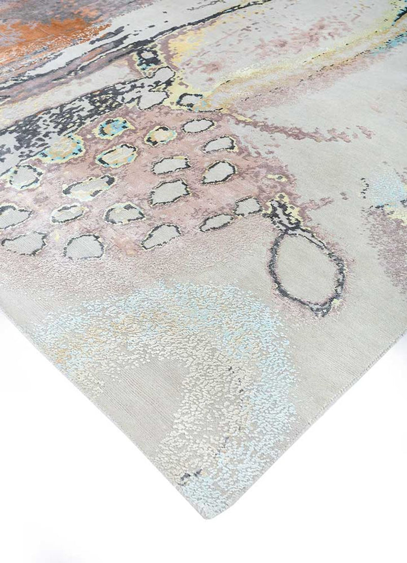 Designer tæppe - 450 x 360 cm - sølv