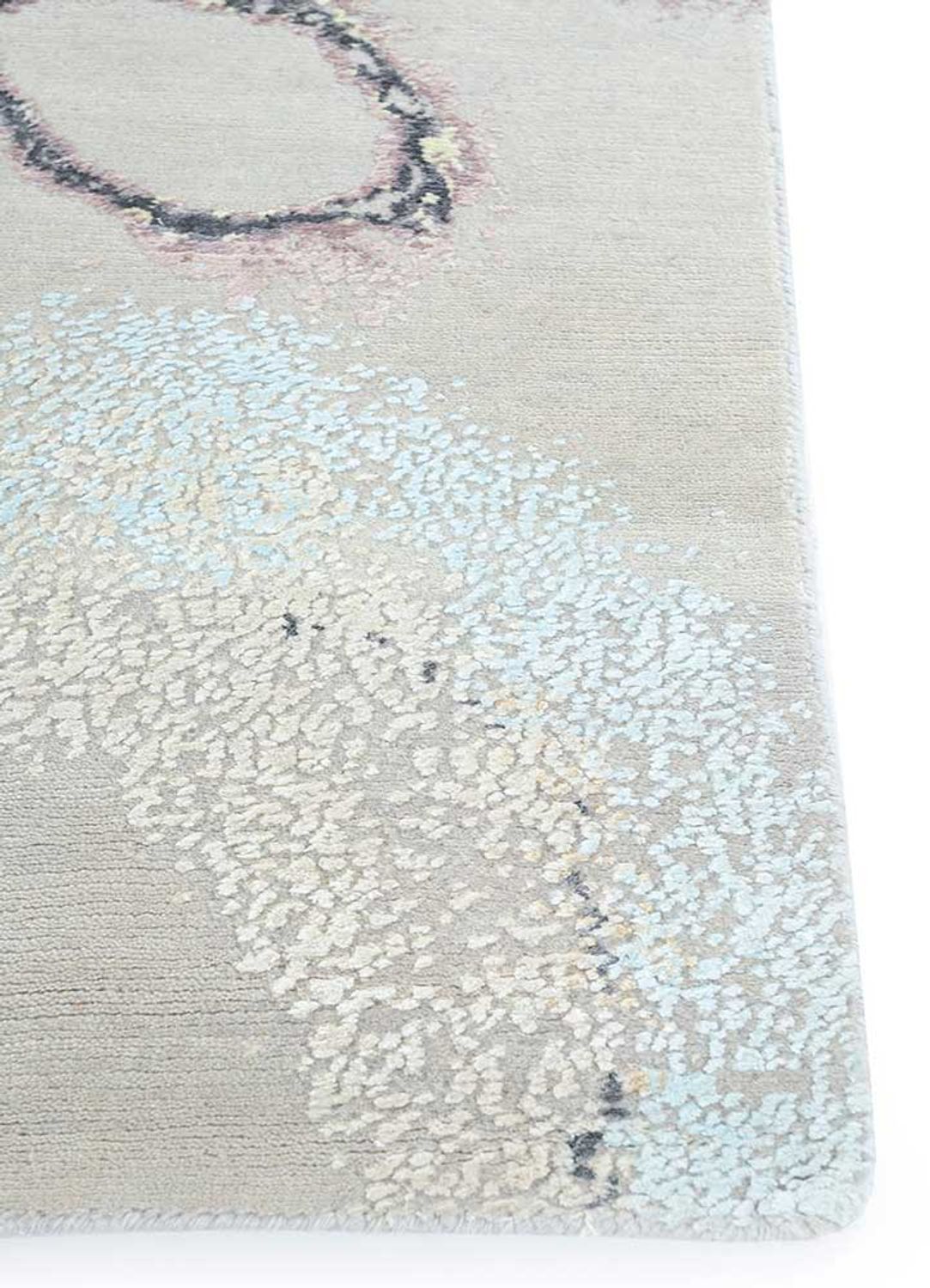 Designer tæppe - 450 x 360 cm - sølv