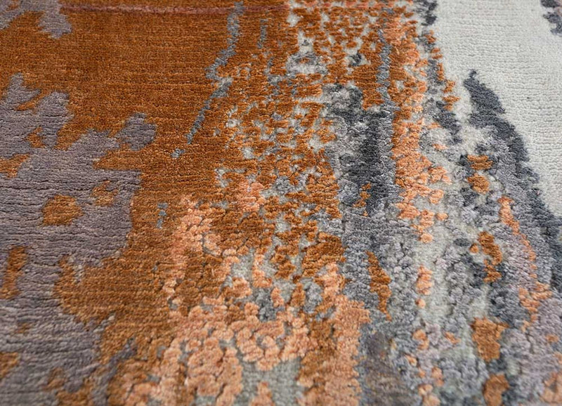Designer tæppe - 450 x 360 cm - sølv