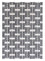 Uldtæppe - 330 x 240 cm - sort og hvid