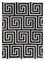 Uldtæppe - 330 x 240 cm - sort og hvid