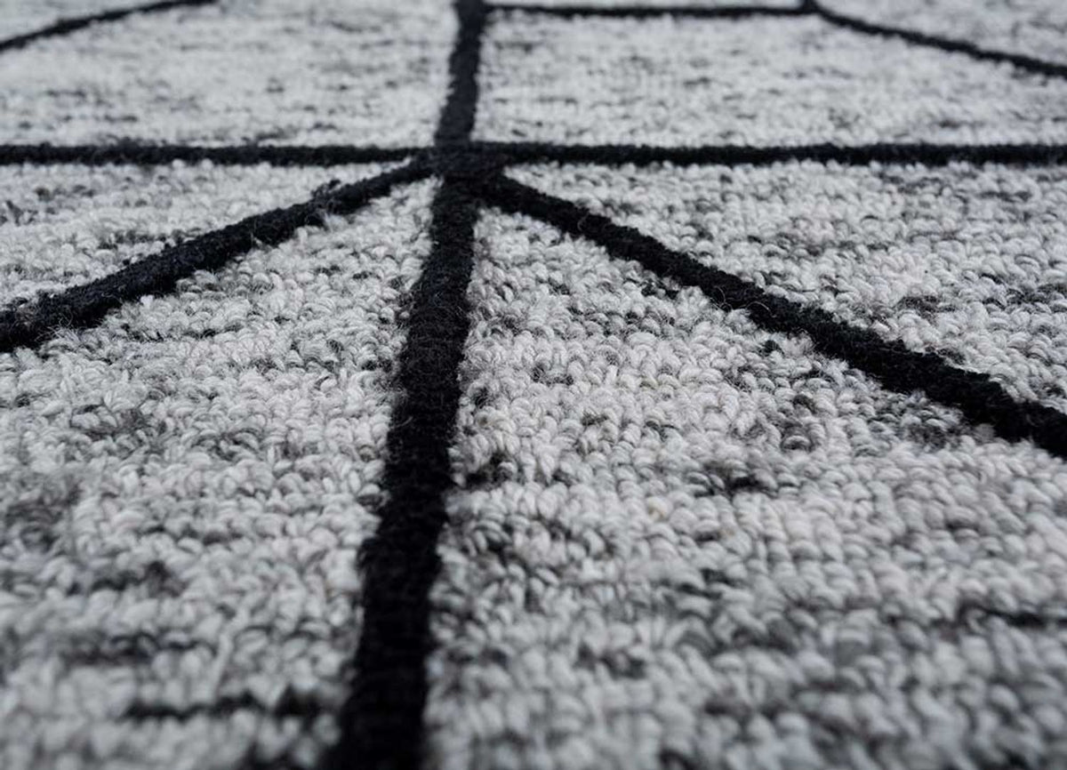 Uldtæppe - 330 x 240 cm - grå