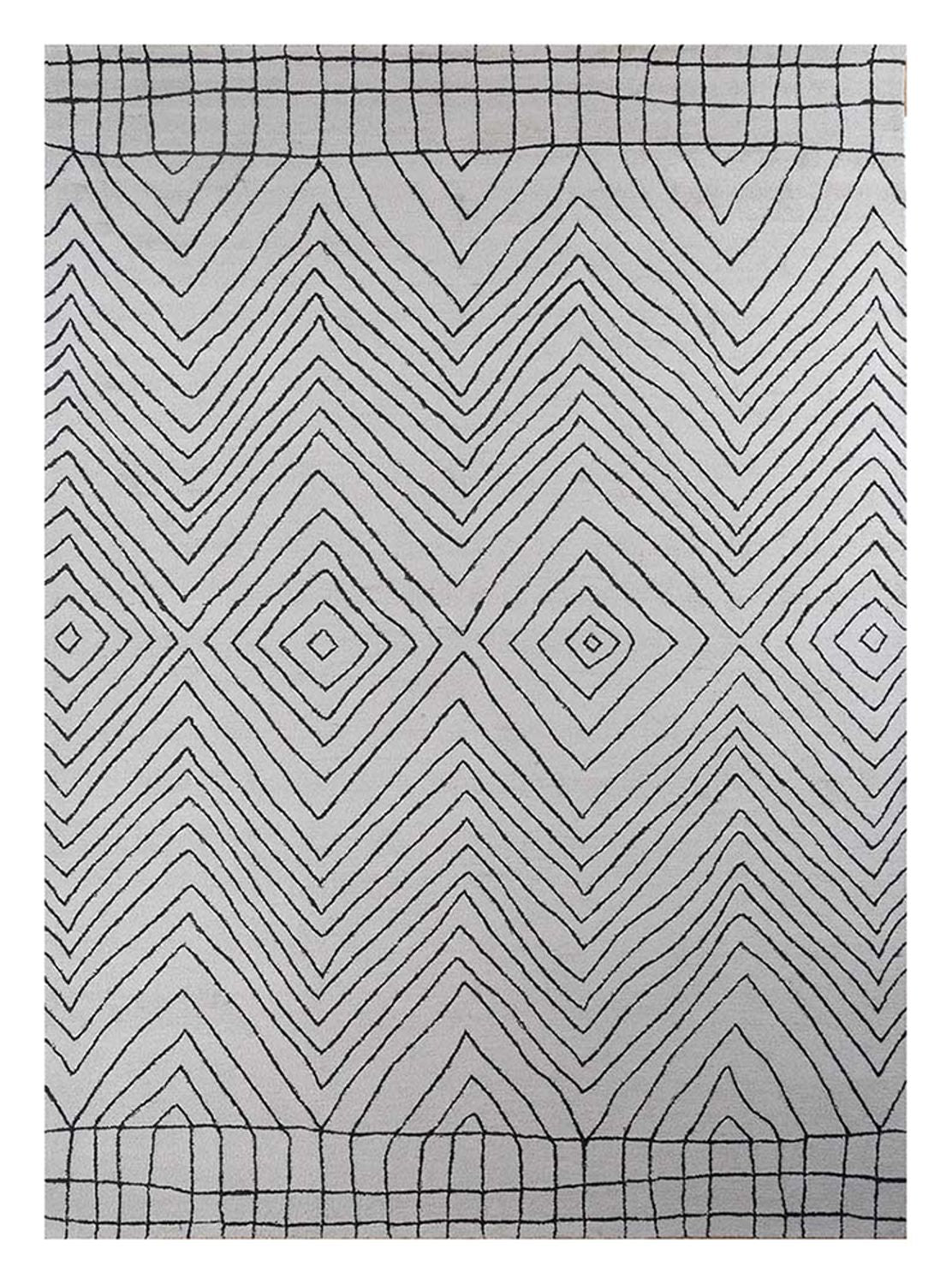 Uldtæppe - 330 x 240 cm - lysegrå