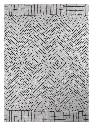Uldtæppe - 330 x 240 cm - lysegrå