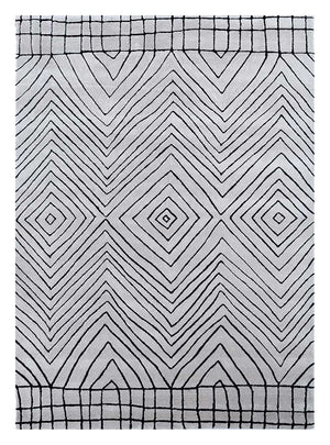 Uldtæppe - 330 x 240 cm - lysegrå
