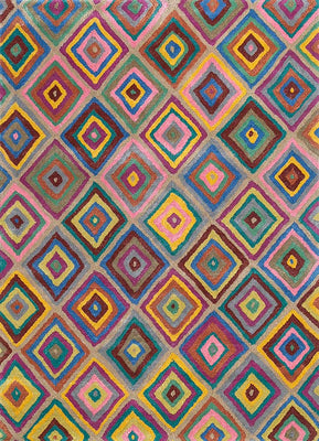 Uldtæppe - 165 x 105 cm - guld