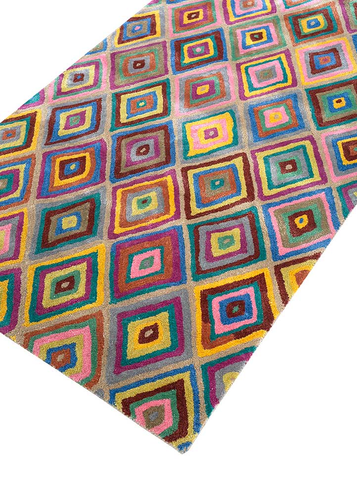 Uldtæppe - 165 x 105 cm - guld