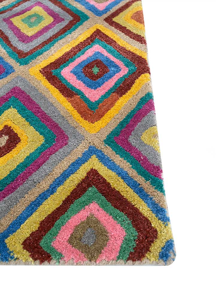 Uldtæppe - 165 x 105 cm - guld