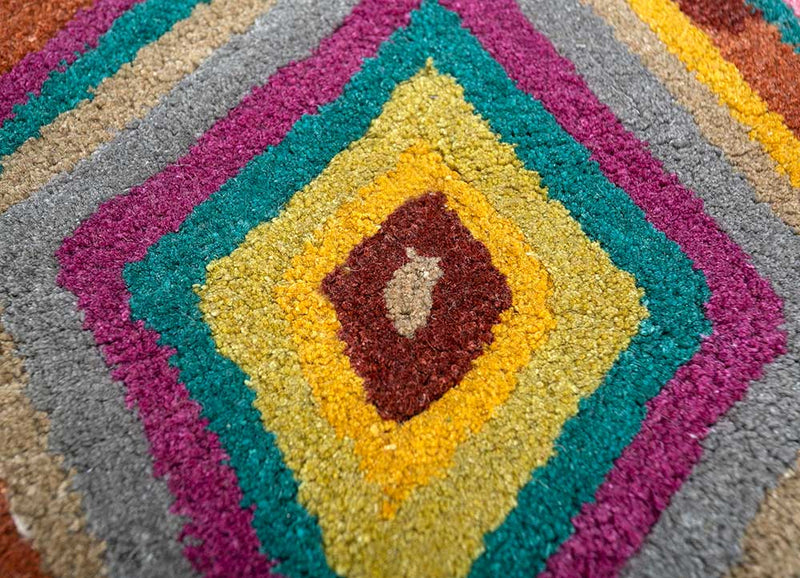 Uldtæppe - 165 x 105 cm - guld