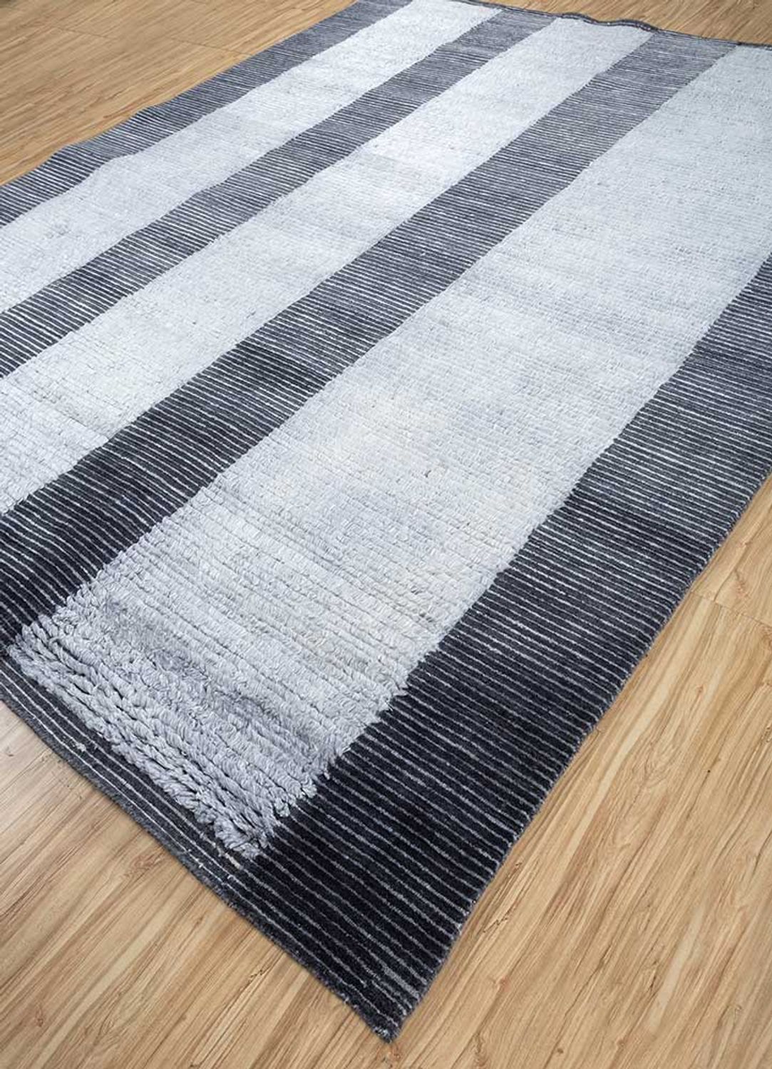 Uldtæppe - 300 x 240 cm - sølv