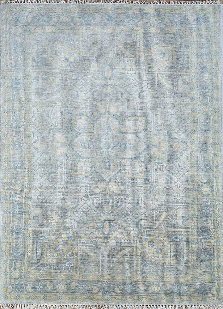 Uldtæppe - 270 x 180 cm - lyseblå
