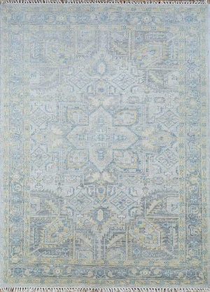 Uldtæppe - 270 x 180 cm - lyseblå