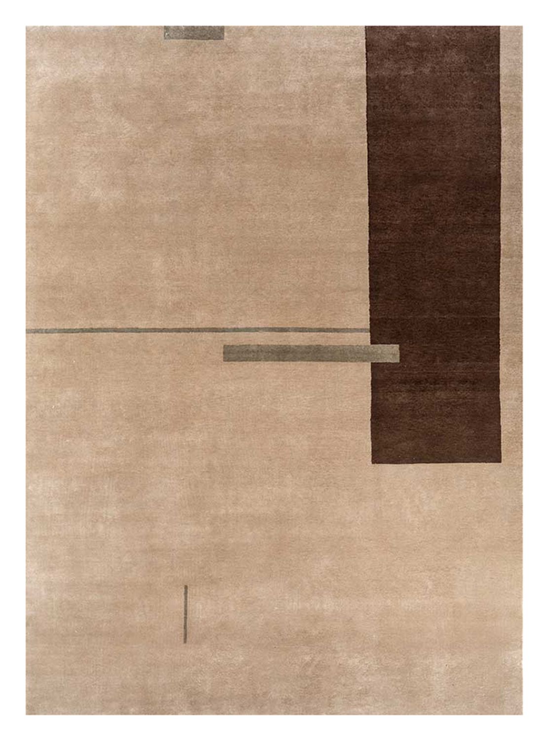 Uldtæppe - 300 x 240 cm - lys brun