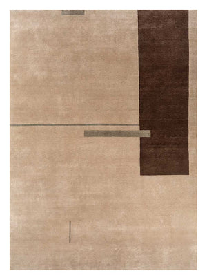 Uldtæppe - 300 x 240 cm - lys brun