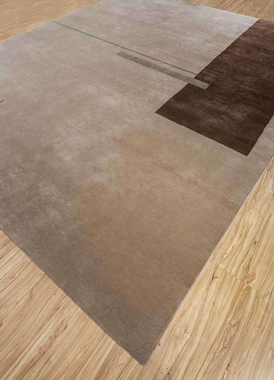 Uldtæppe - 300 x 240 cm - lys brun