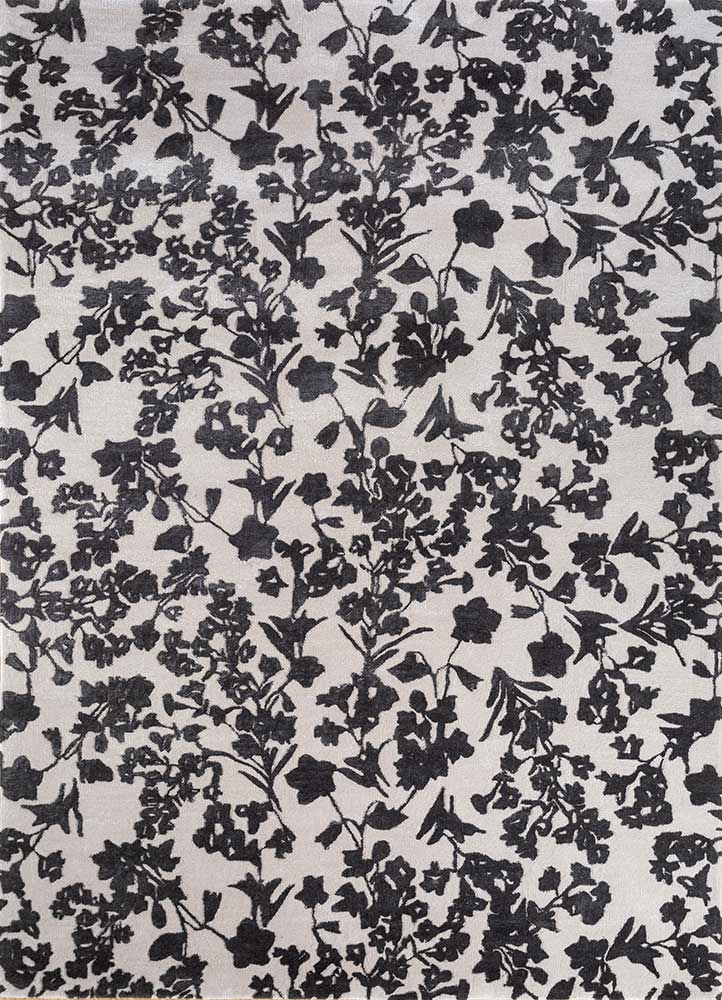 Uldtæppe - 270 x 180 cm - sort og hvid