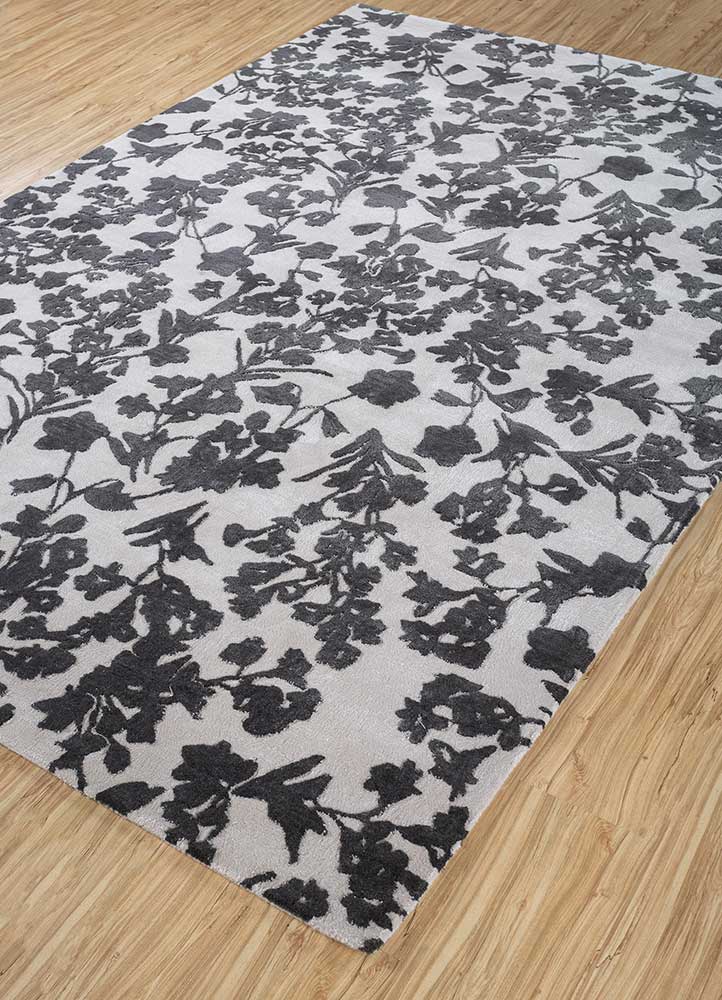 Uldtæppe - 270 x 180 cm - sort og hvid