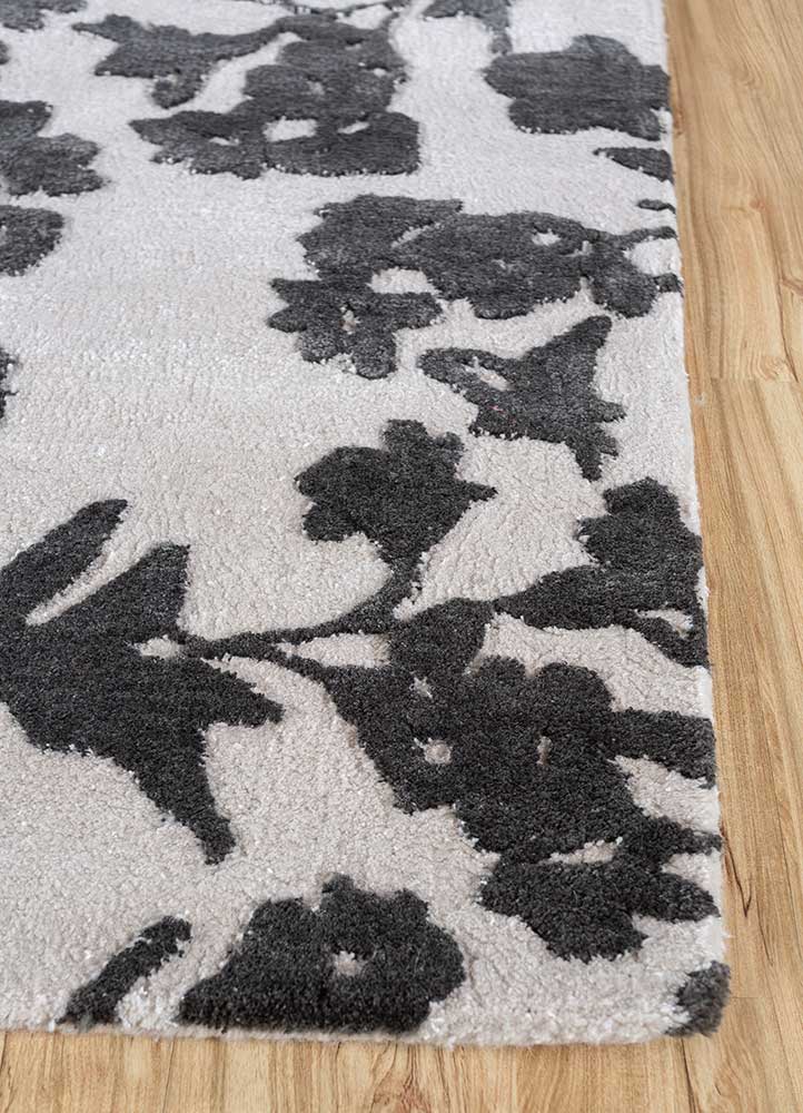Uldtæppe - 270 x 180 cm - sort og hvid
