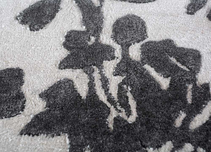 Uldtæppe - 270 x 180 cm - sort og hvid