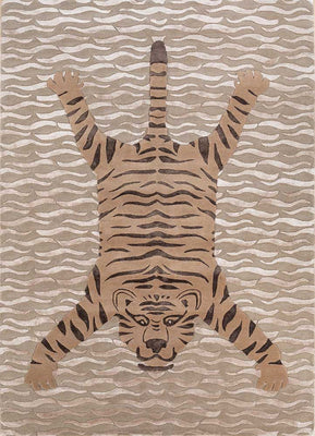 Uldtæppe - 270 x 180 cm - beige