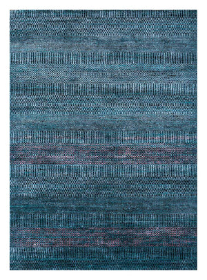 Uldtæppe - 270 x 180 cm - mørkeblå