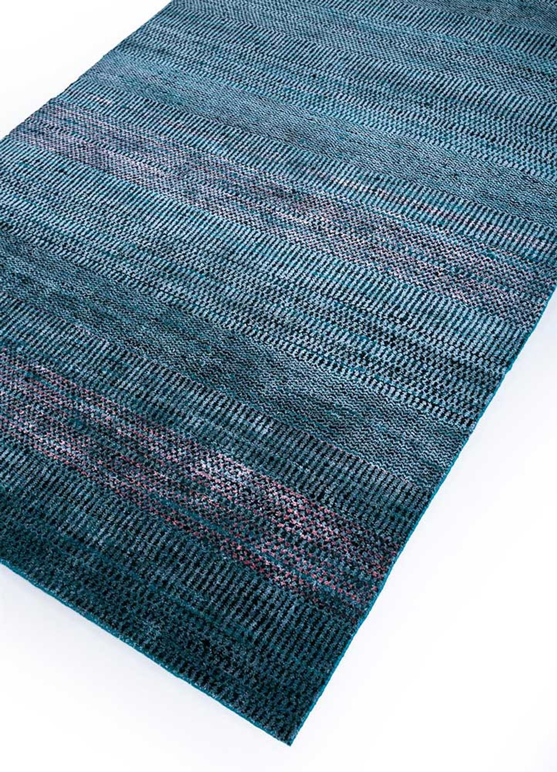 Uldtæppe - 270 x 180 cm - mørkeblå