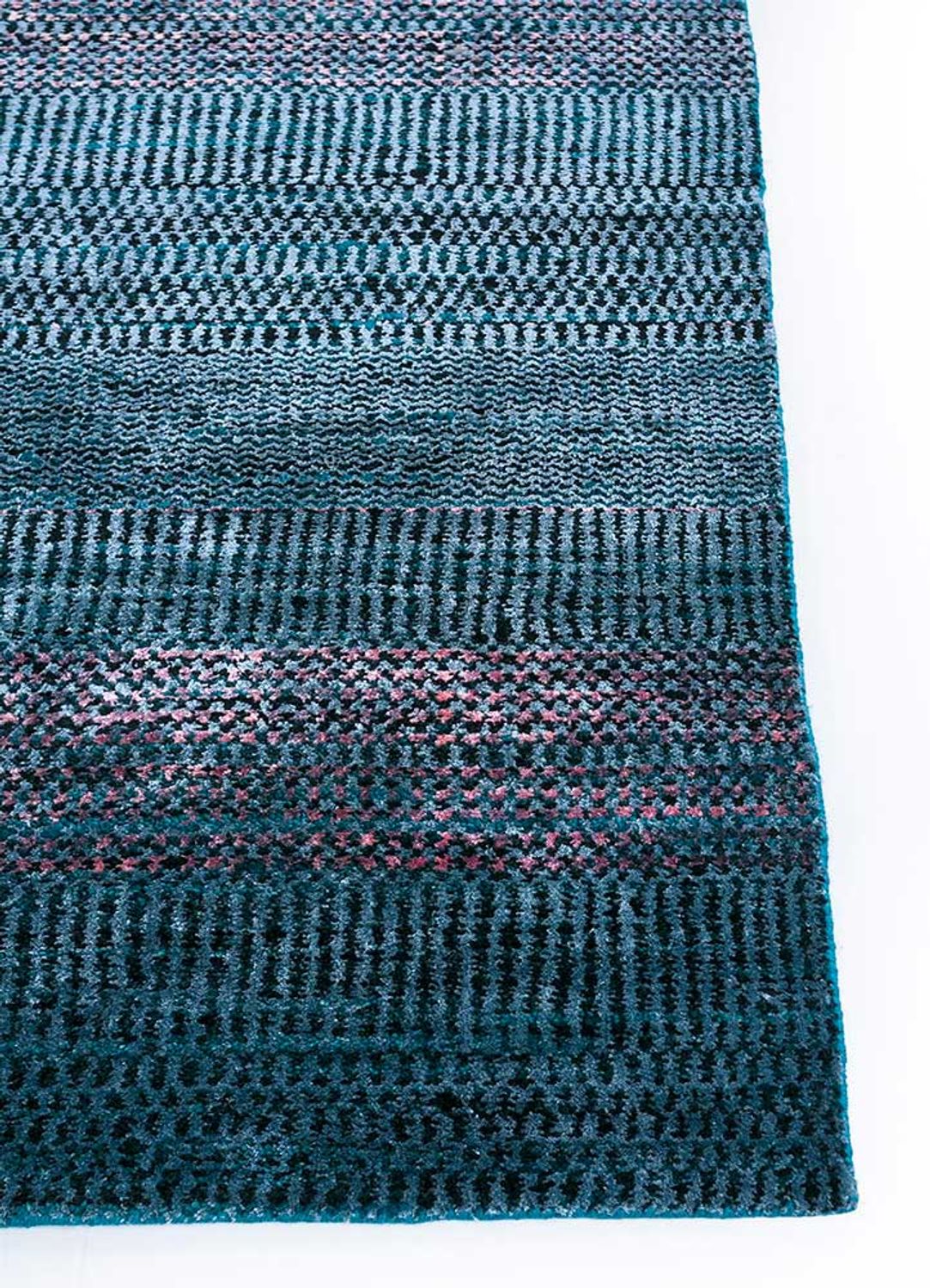 Uldtæppe - 270 x 180 cm - mørkeblå