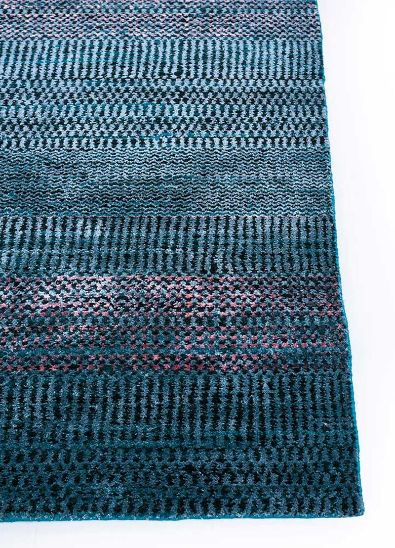 Uldtæppe - 270 x 180 cm - mørkeblå