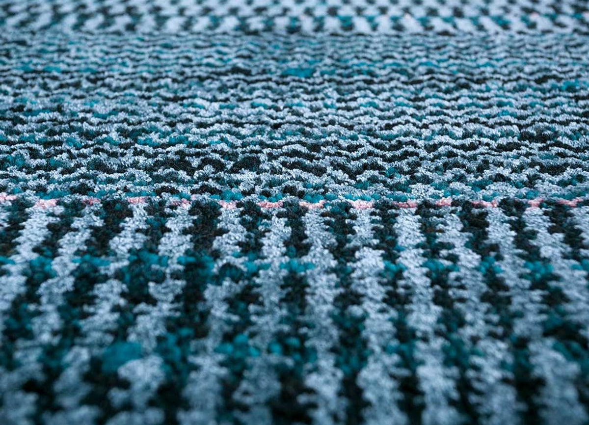 Uldtæppe - 270 x 180 cm - mørkeblå