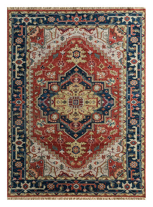Uldtæppe - 270 x 180 cm - rød