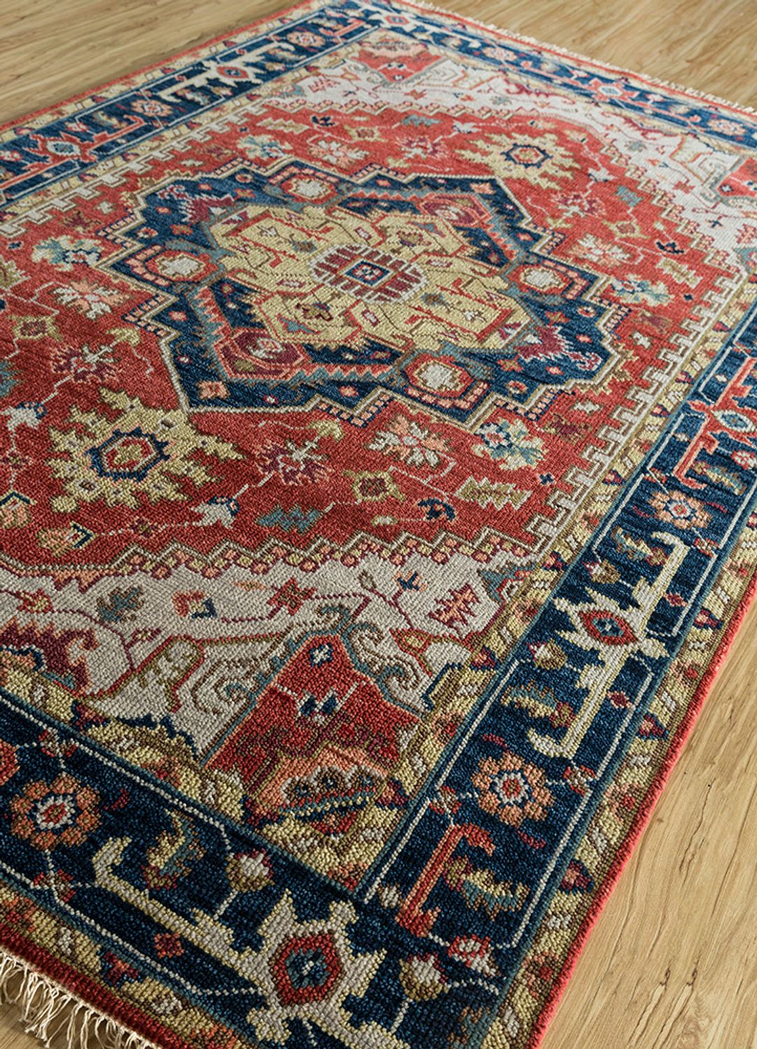 Uldtæppe - 270 x 180 cm - rød