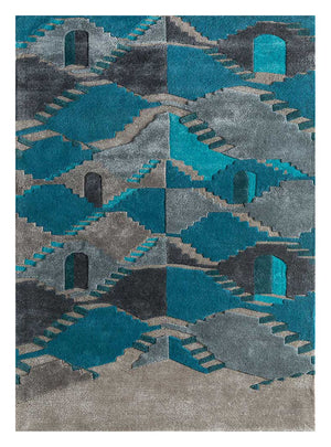 Uldtæppe - 240 x 150 cm - flerfarvet