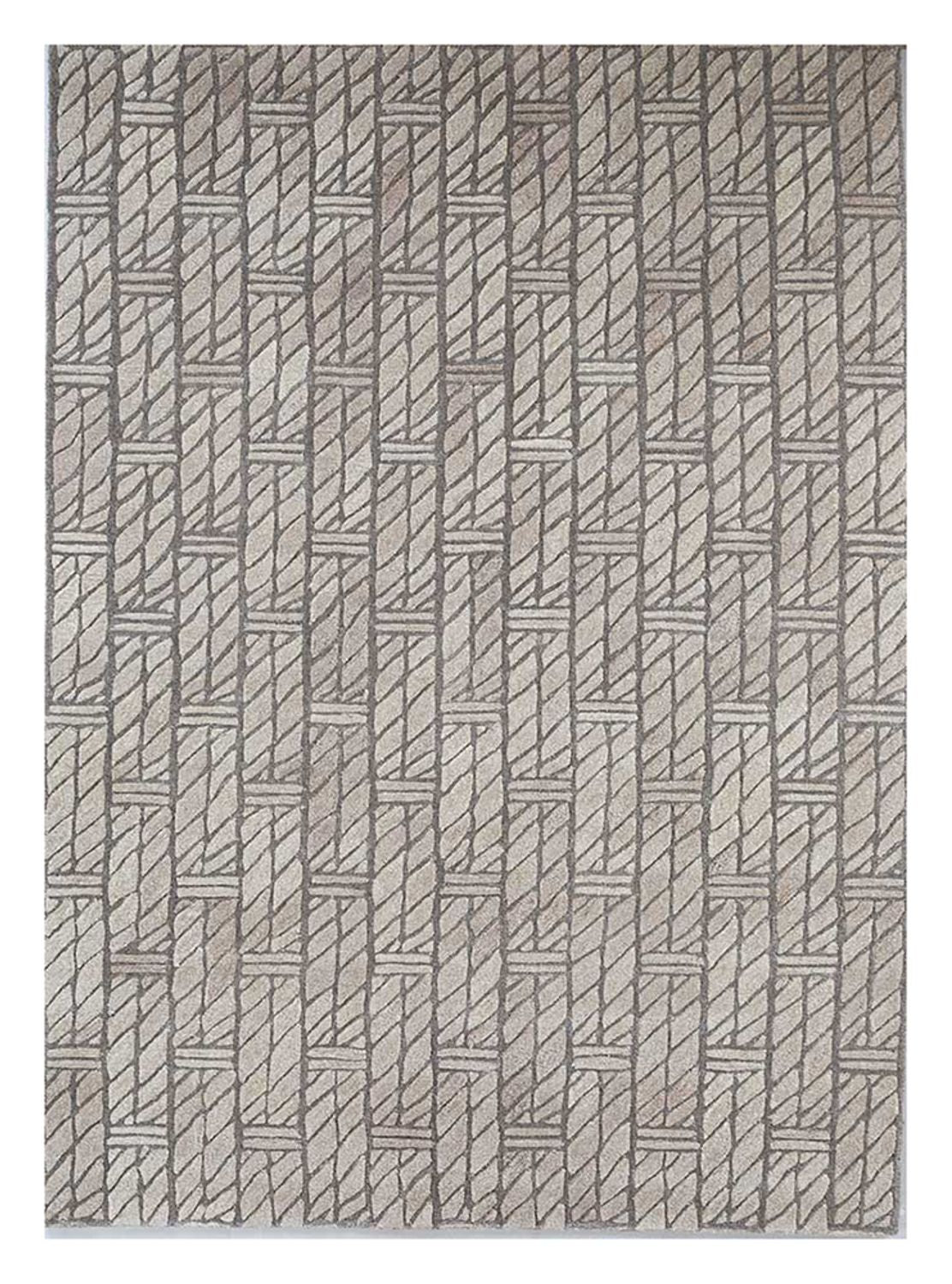 Uldtæppe - 240 x 150 cm - mørk beige