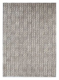 Uldtæppe - 240 x 150 cm - mørk beige