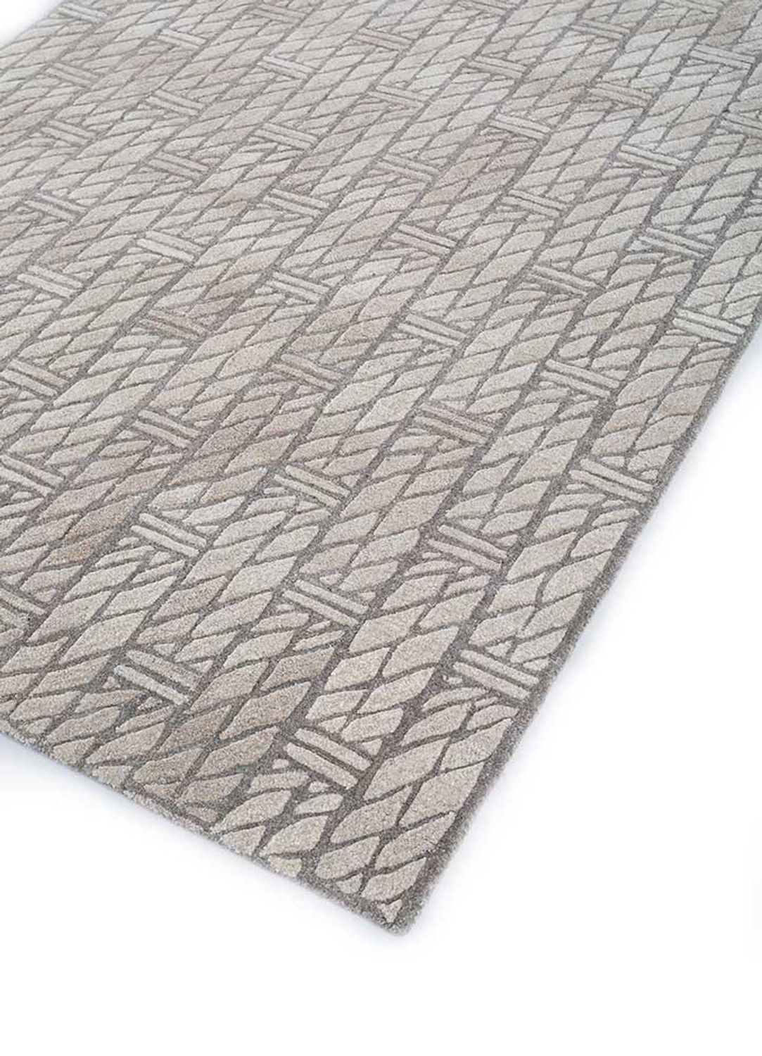 Uldtæppe - 240 x 150 cm - mørk beige