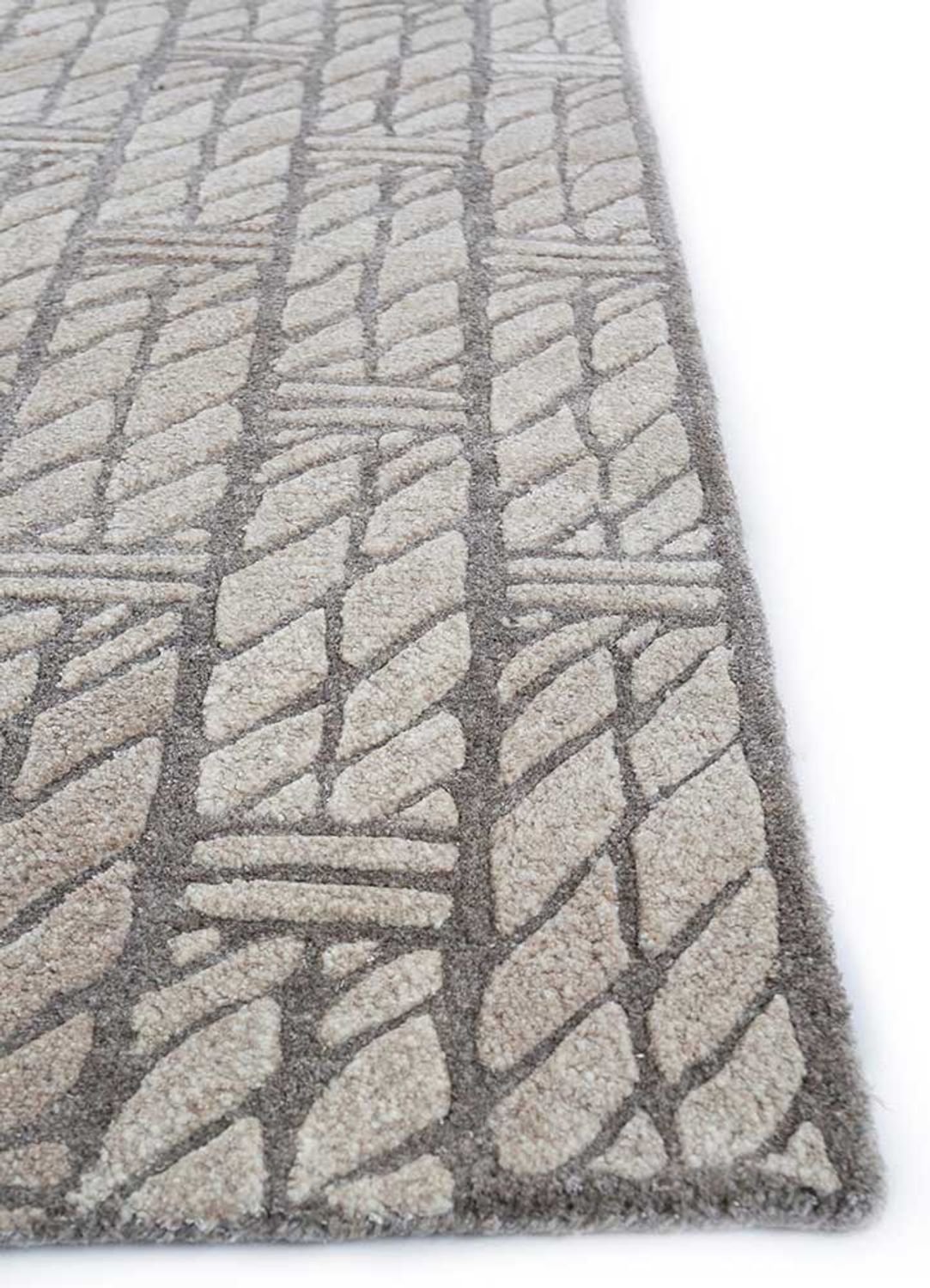 Uldtæppe - 240 x 150 cm - mørk beige