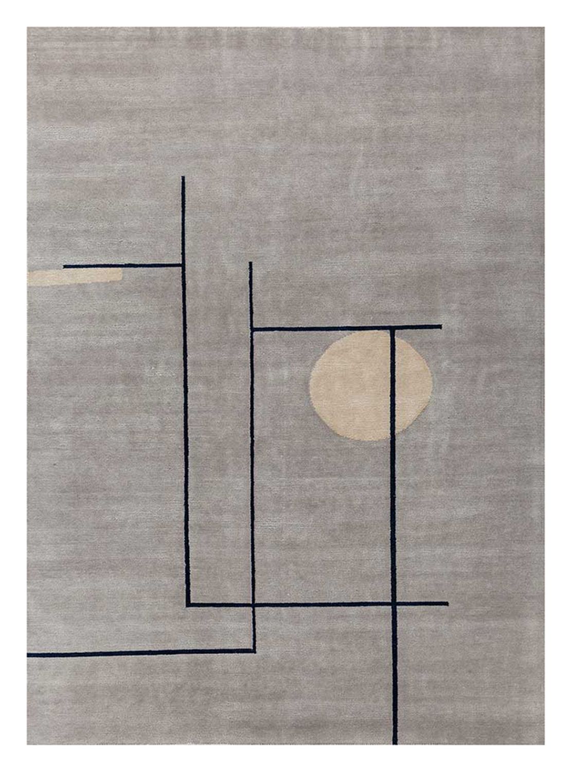 Uldtæppe - 360 x 270 cm - grå
