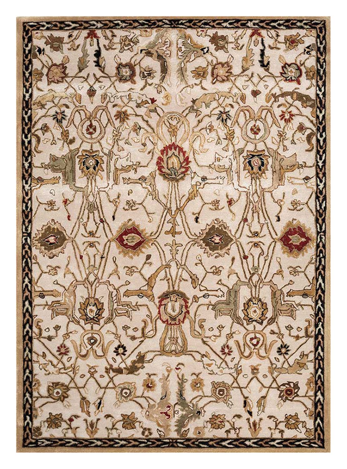 Uldtæppe - 270 x 180 cm - creme