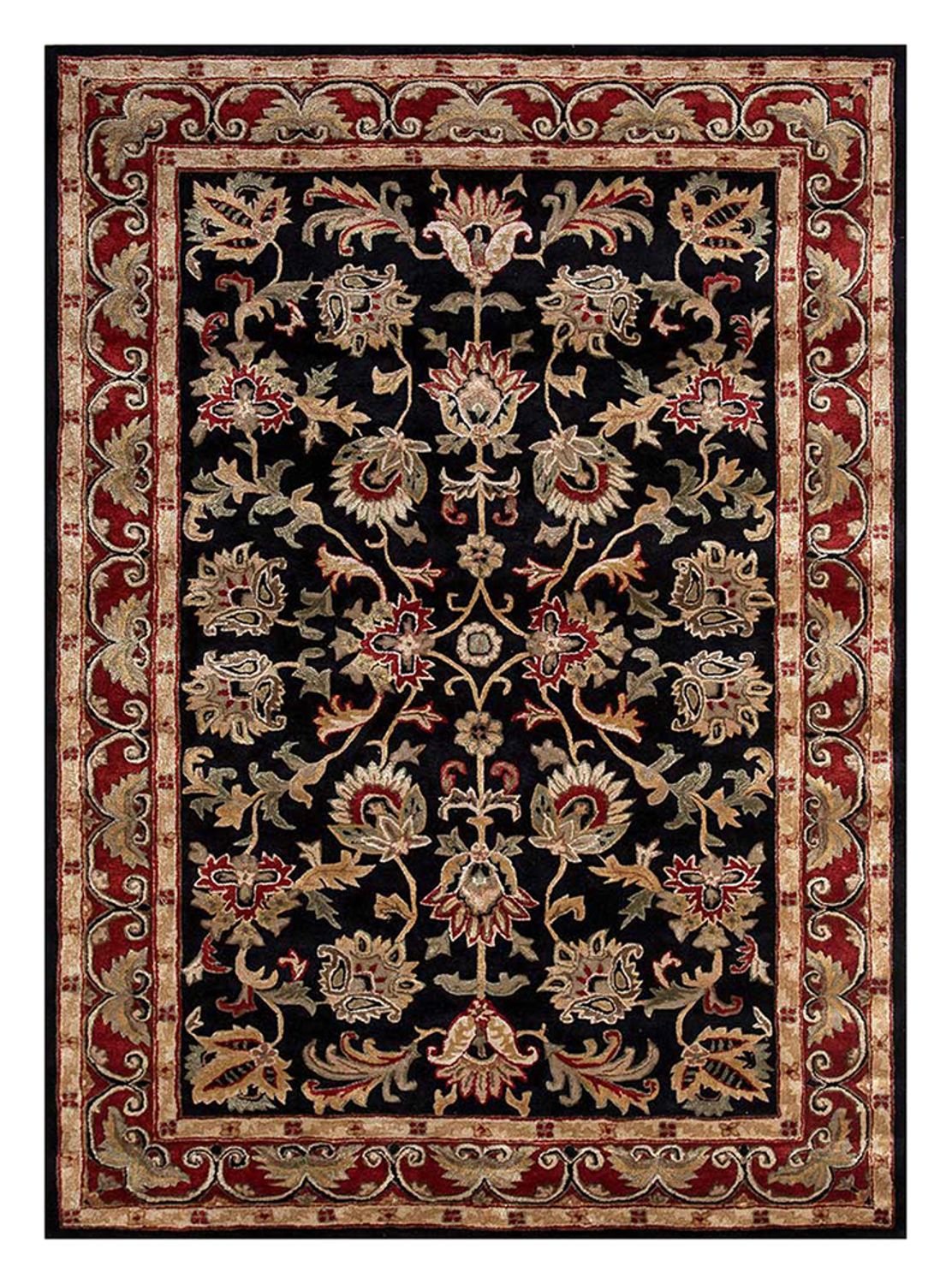 Uldtæppe - 270 x 180 cm - mørkeblå