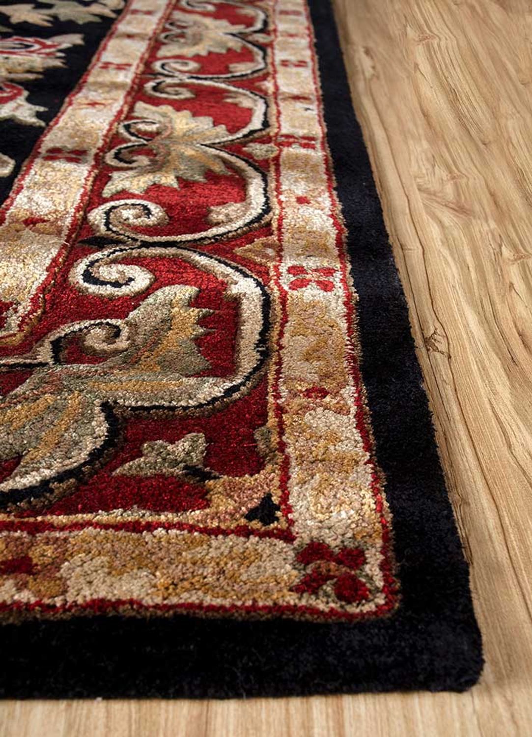 Uldtæppe - 270 x 180 cm - mørkeblå