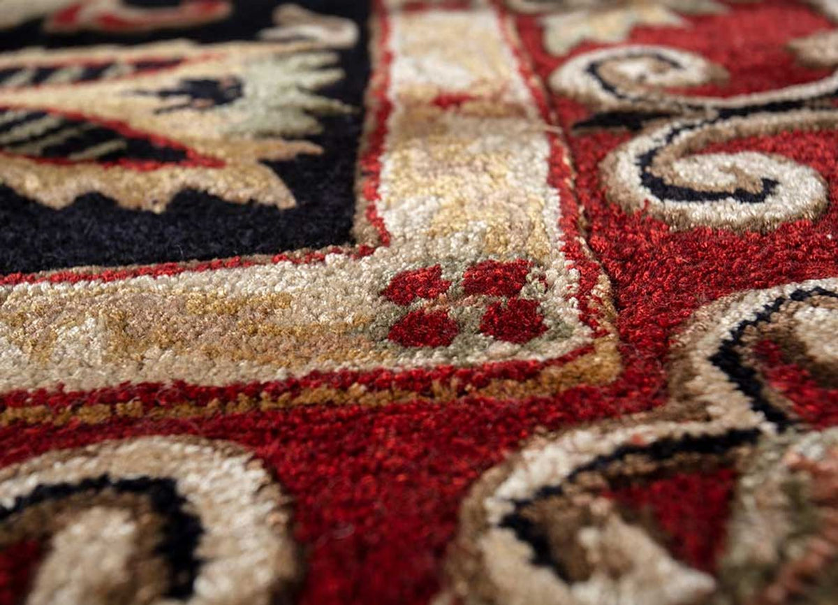 Uldtæppe - 270 x 180 cm - mørkeblå