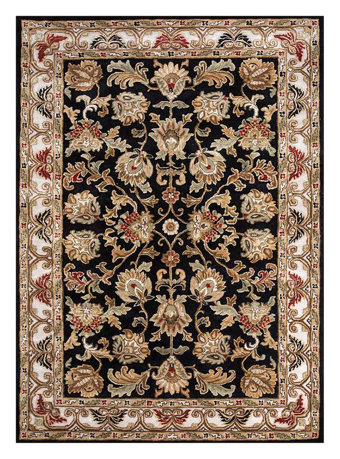 Uldtæppe - 270 x 180 cm - mørk beige