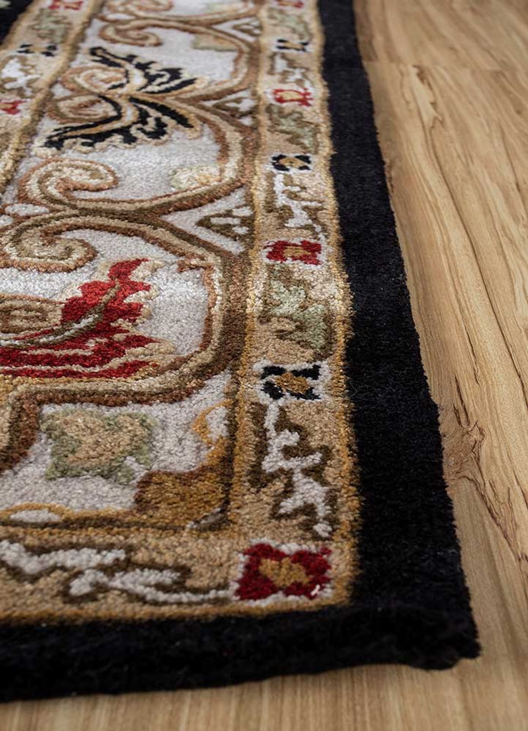 Uldtæppe - 270 x 180 cm - mørk beige