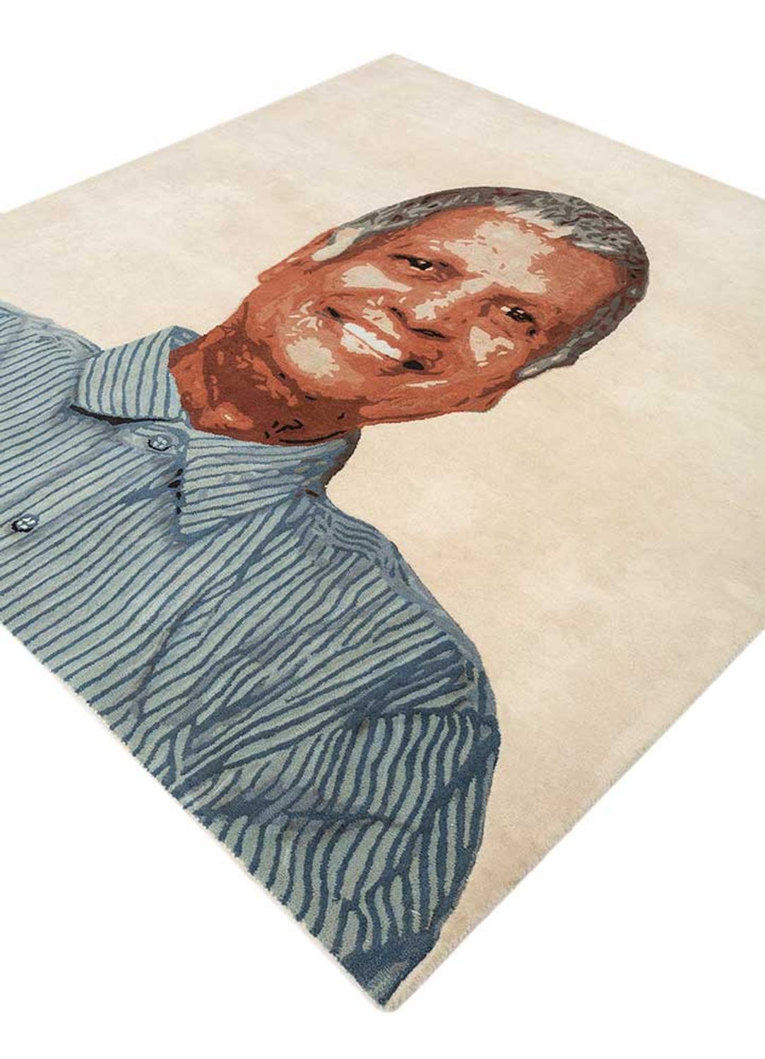 Uldtæppe firkantet  - 185 x 185 cm - creme