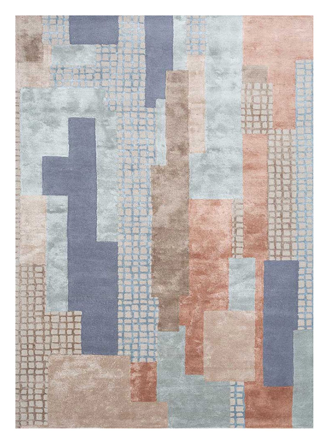 Uldtæppe - 240 x 150 cm - flerfarvet