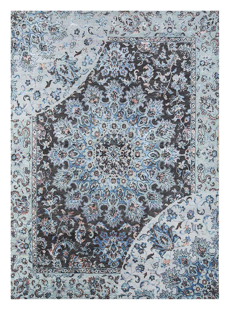 Uldtæppe - 300 x 240 cm - lyseblå
