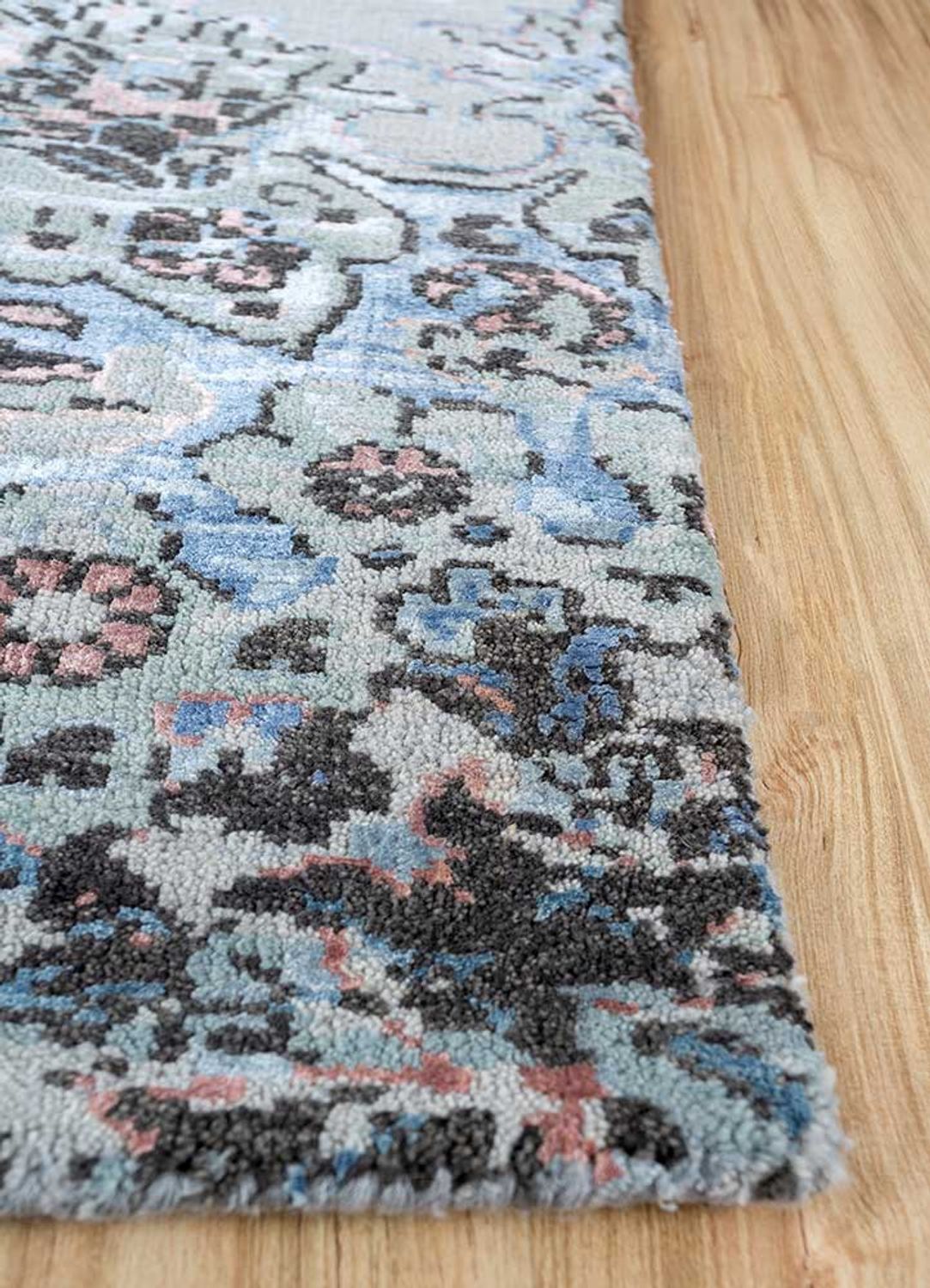 Uldtæppe - 300 x 240 cm - lyseblå