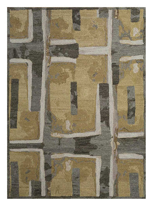 Uldtæppe - 270 x 180 cm - guld